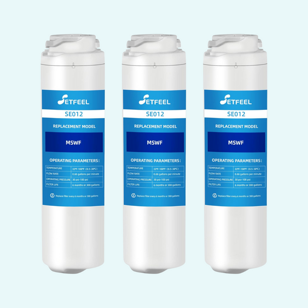 MSWF Refrigerator Water Filter Replacement for GE Smart Water MSWF Cartridge 101820A 101821B RWF1500A – 1 to 4 Pack | SETFEEL