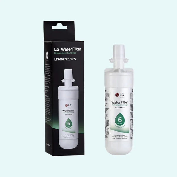 Genuine LG LT700P- 6 Month / 200 Gallon Capacity Replacement Refrigerator Water Filter (NSF42 and NSF53) ADQ36006101, ADQ36006113, ADQ75795103, or AGF80300702 , White , Select Pack