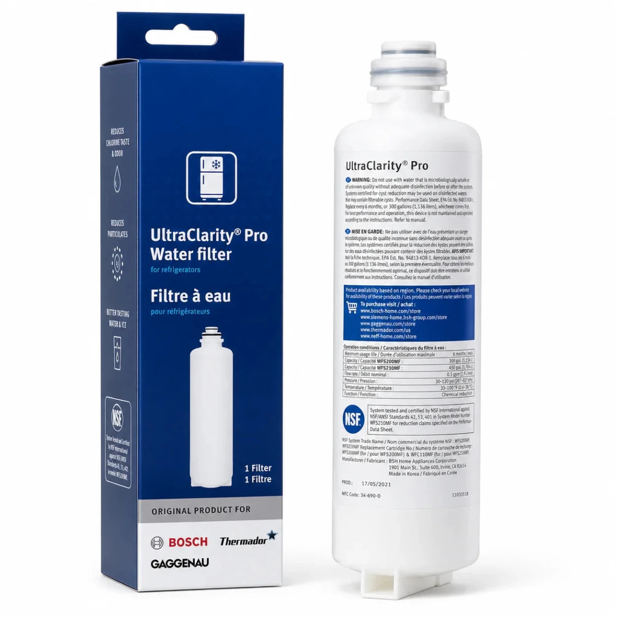 Bosch UltraClarity Pro Water Filter BORPLFTR50 | Refrigerator Filters - USA Filter Shop