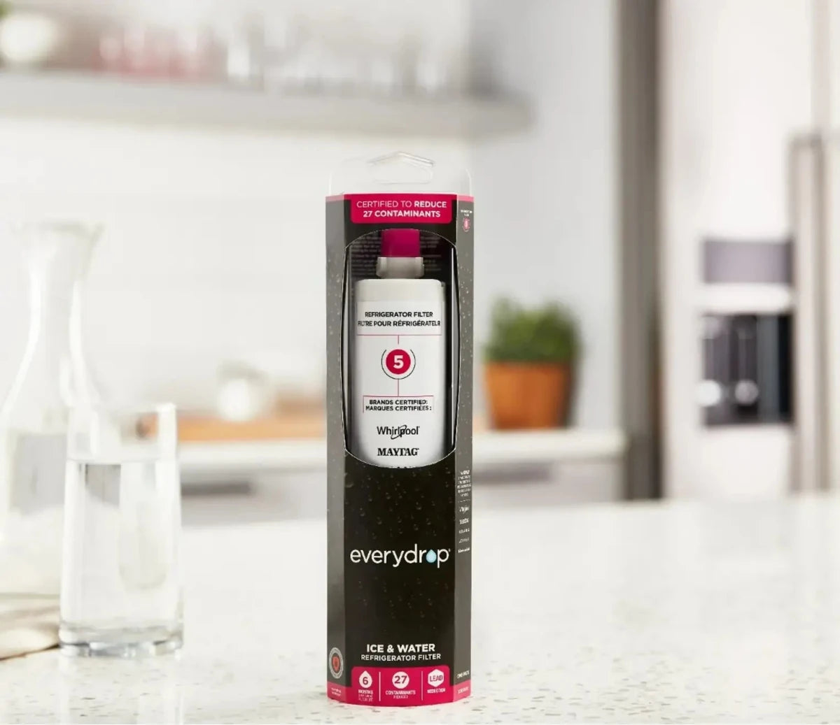 EveryDrop EDR5RXD1 Refrigerator Water Filter 5, Replaces 4396508, NSF 42/53/401 - USA Filter Shop