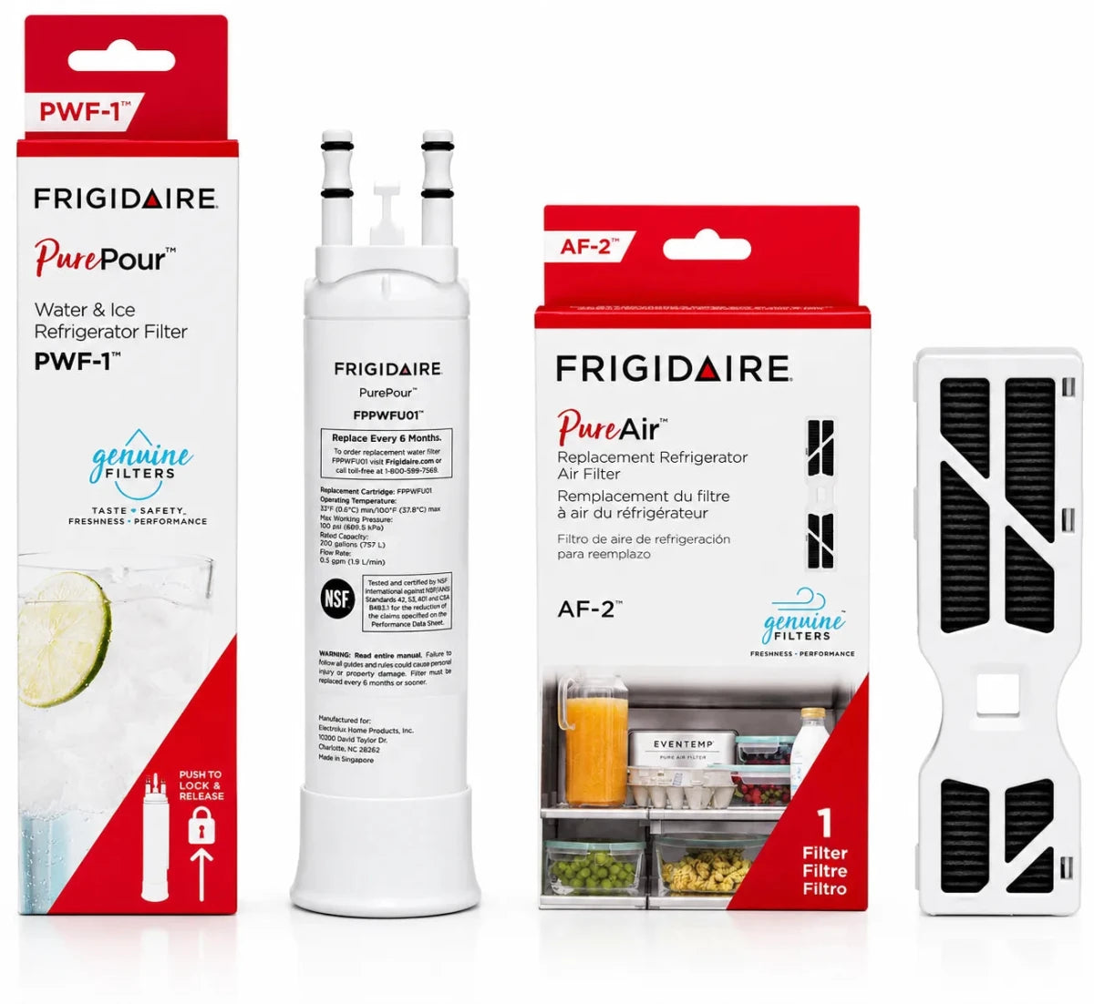 Frigidaire FRIGCOMBO6 PWF-1 & RAF-2 Filter Kit Water & Air Filter - USA Filter Shop