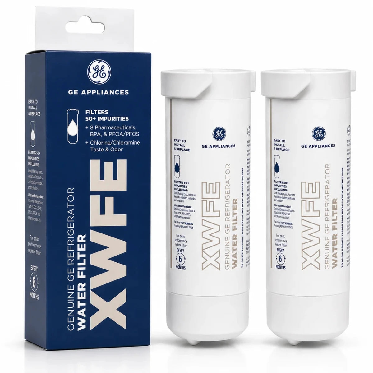 GE XWFE Refrigerator Water Filter, Genuine Replacement Filter (With RFID Chip) – Replaces XWF - USA Filter Shop