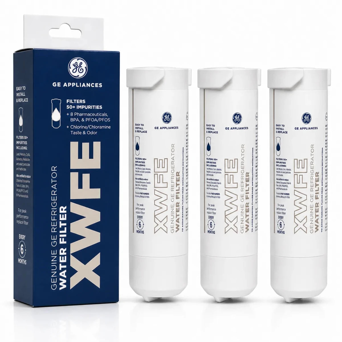 GE XWFE Refrigerator Water Filter, Genuine Replacement Filter (With RFID Chip) – Replaces XWF - USA Filter Shop