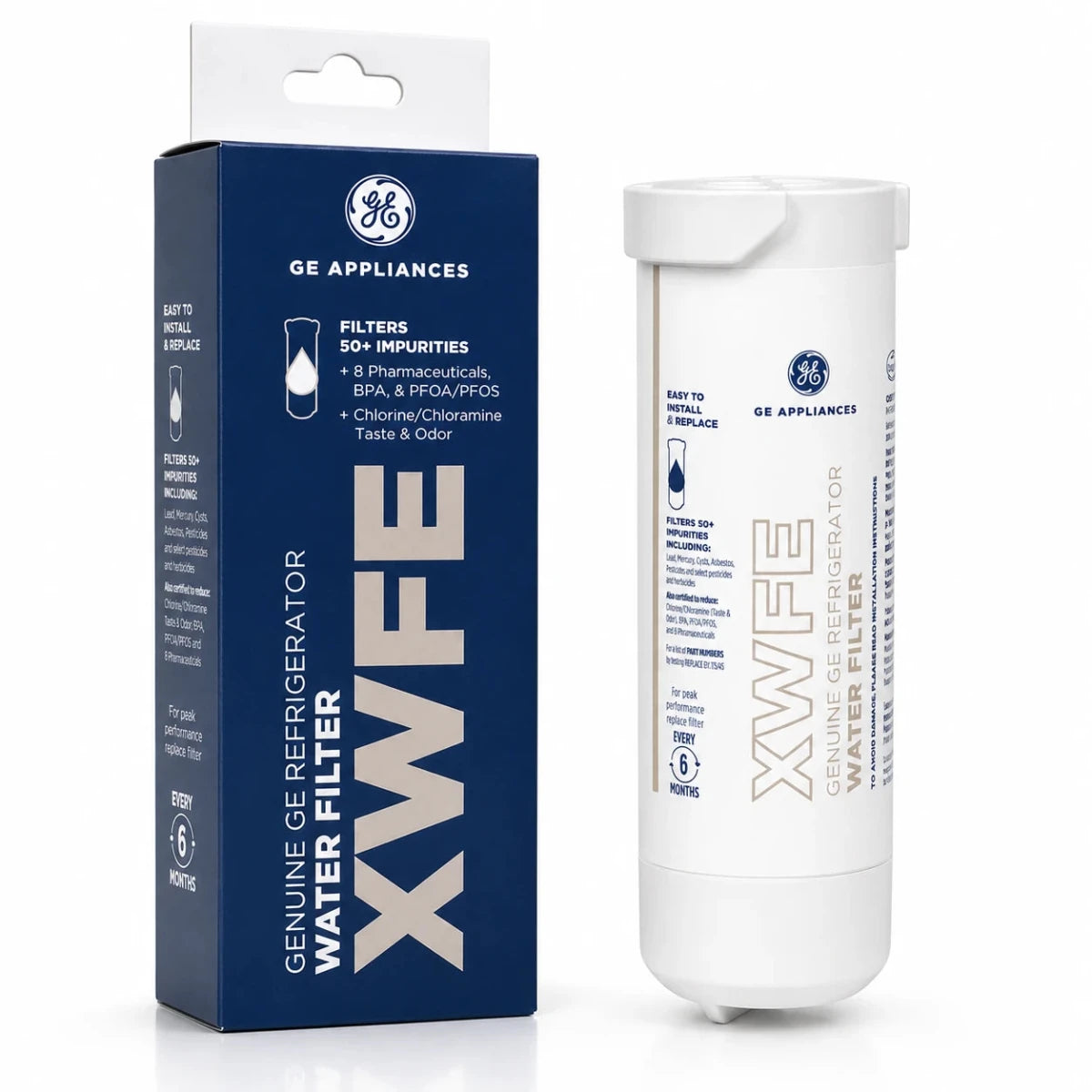 GE XWFE Refrigerator Water Filter, Genuine Replacement Filter (With RFID Chip) – Replaces XWF - USA Filter Shop